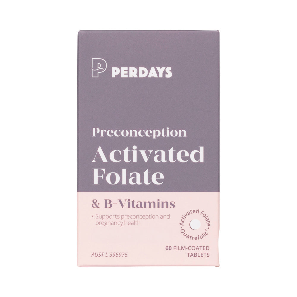 PERDAYS PRECONCEPTION ACTIVATED FOLATE & B-VITAMINS 60T