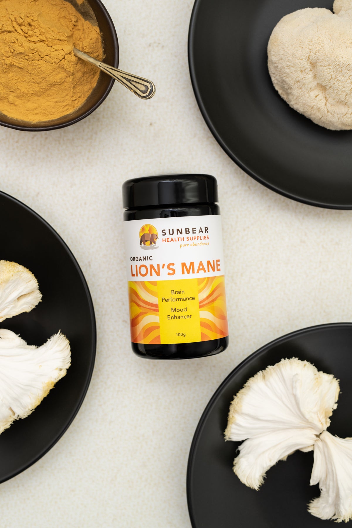 Sunbear Health Premium Organic Lion's Mane Extract (12:1 Ratio) - 100g