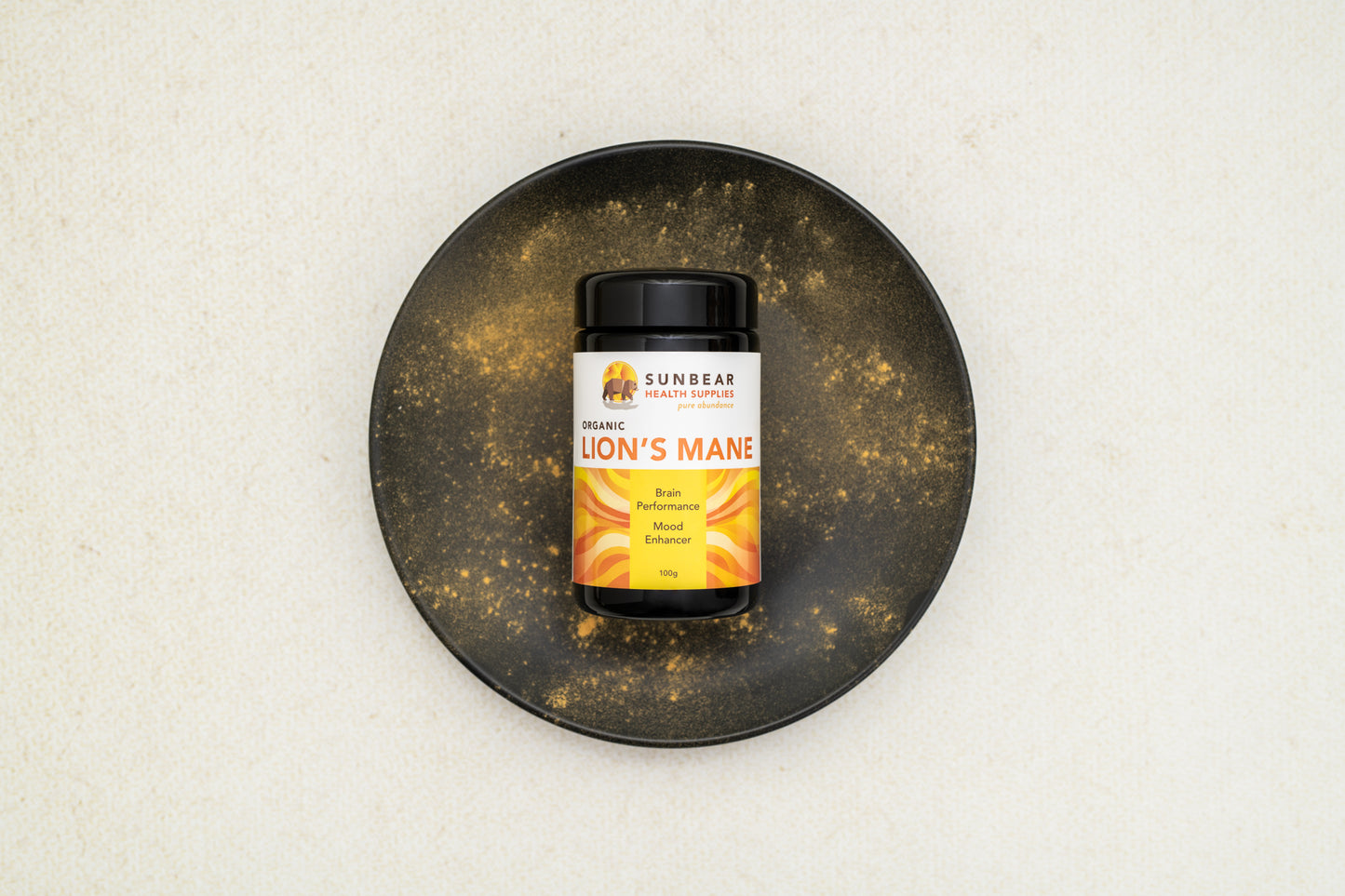 Sunbear Health Premium Organic Lion's Mane Extract (12:1 Ratio) - 100g