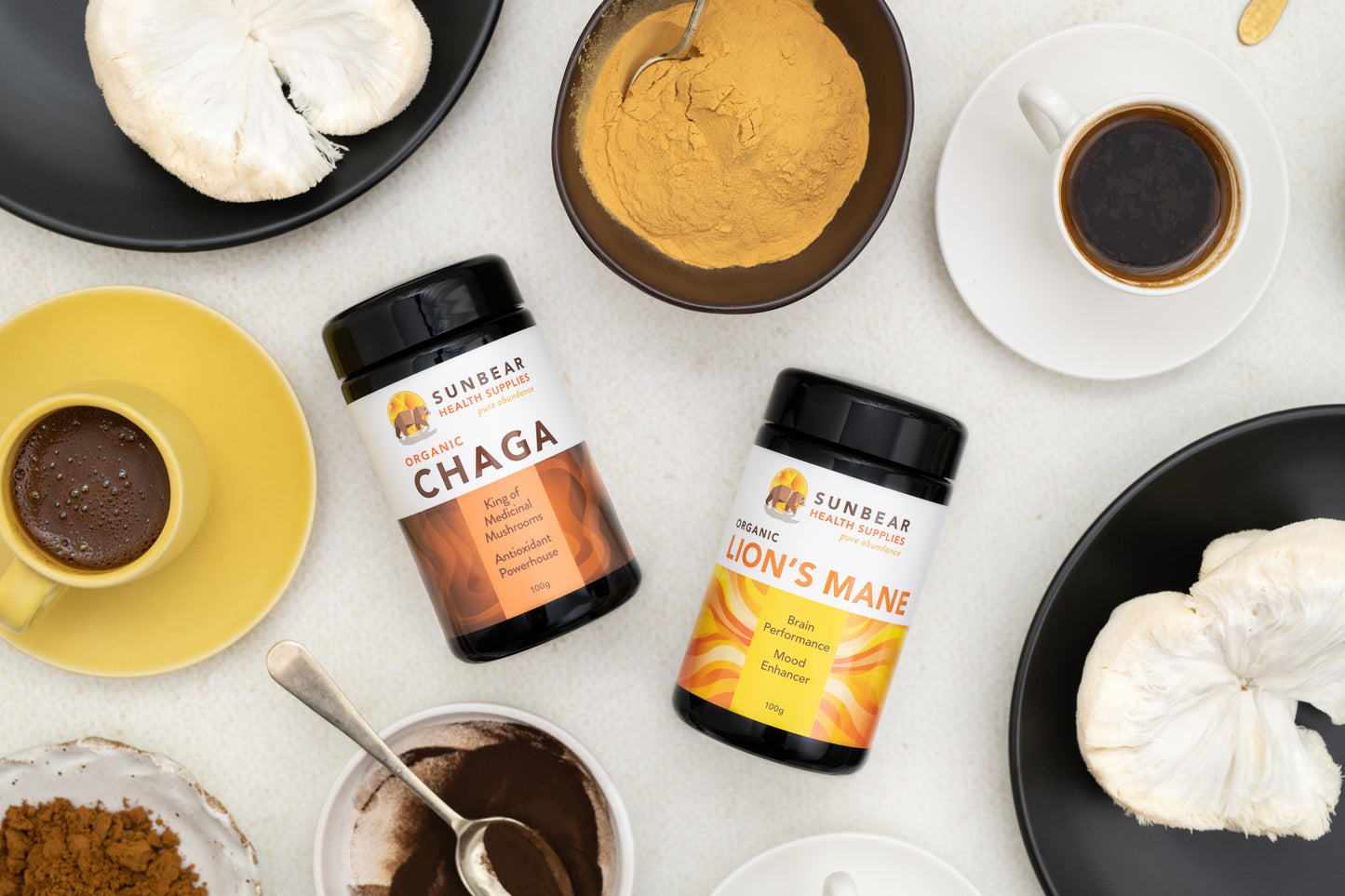 Lion's Mane + Chaga + Matcha - Sunbear Health 3-Pack