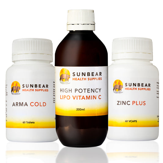 High Potency Lipo C & Armacold & Zinc - "A-Z Health" - Sunbear Health Supplies