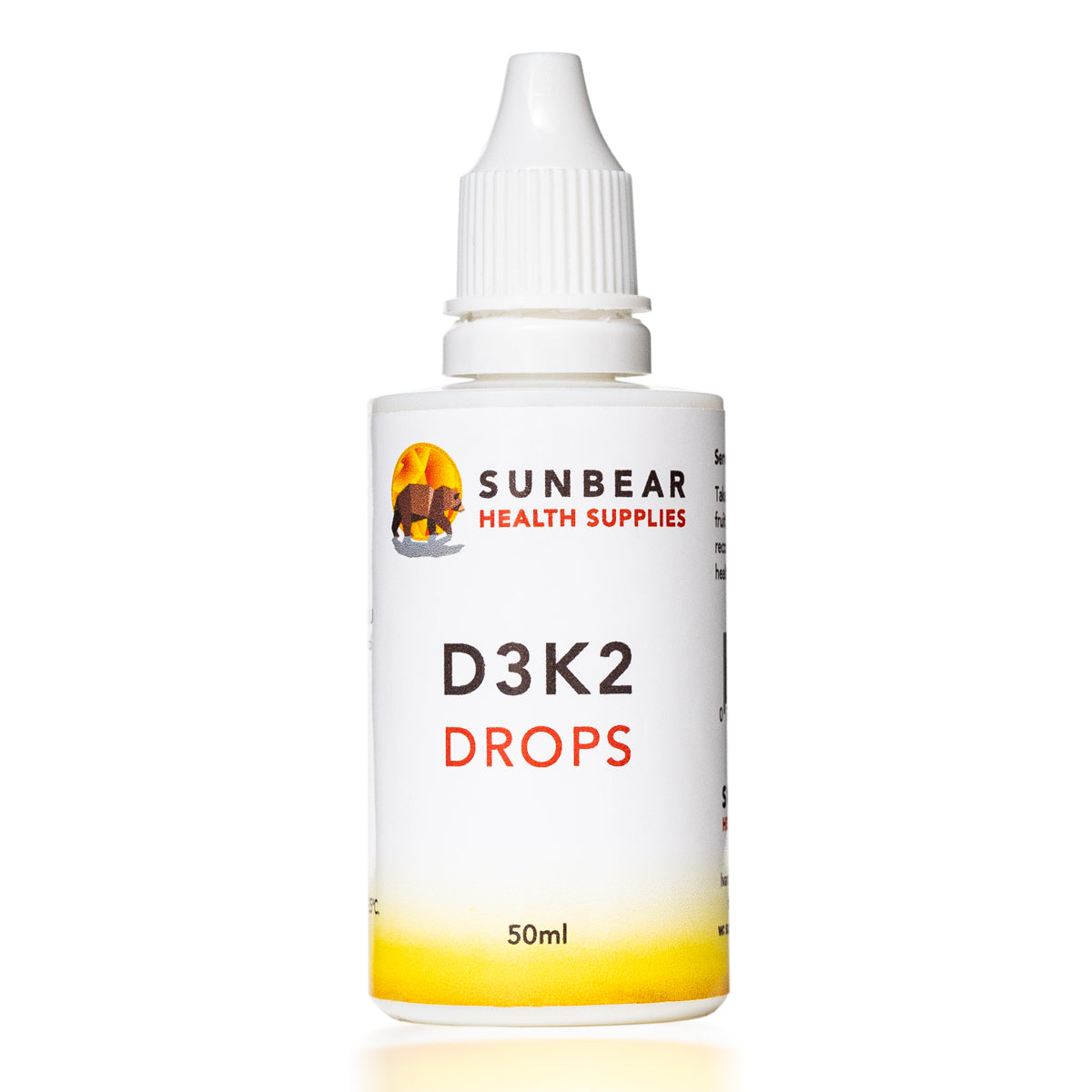 D3 / K2 Vitamin D - Sunbear Health Supplies - 1000IU & K2 200mcg (MK7) 50mls