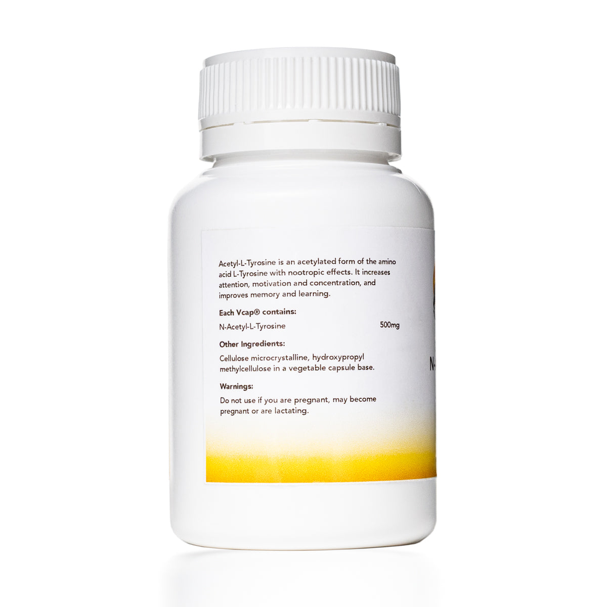 Sunbear Health Premium Organic Lion's Mane Extract (10:1 Ratio) - 100g + N-Acetyl-L-Tyrosine – Sunbear Health Supplies – 500mg – 60VCaps