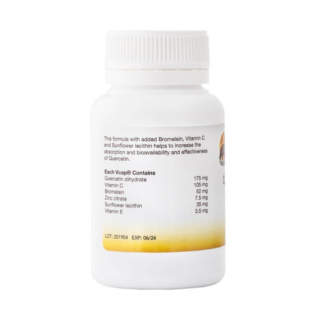Sunbear Health Supplies - Quercetin, Bromelain, Zinc + Vit C 60caps
