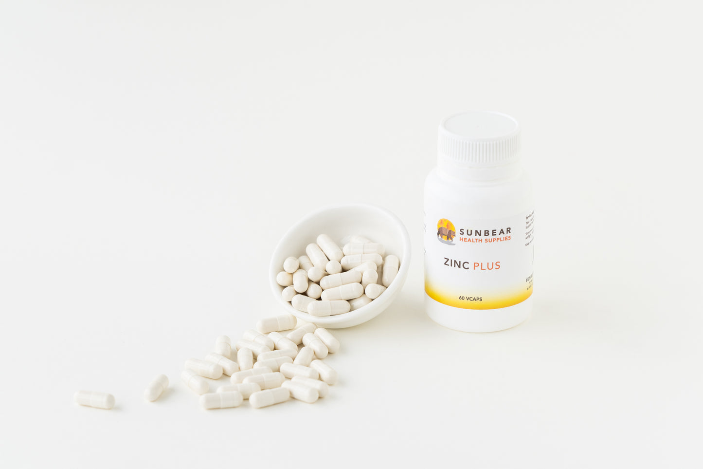 Zinc Plus - equiv 30mg Zinc - 60 VCaps - Sunbear Health Supplies