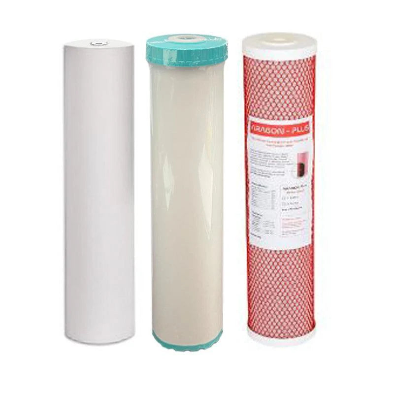 Fluoride Removal Replacement Filters Whole-House Triple System 20" x 4.5"