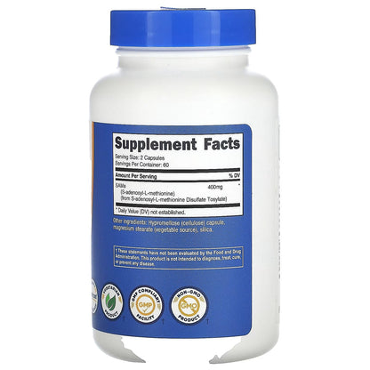 Nutricost, SAMe, 120 Capsules (200 mg per Capsule)