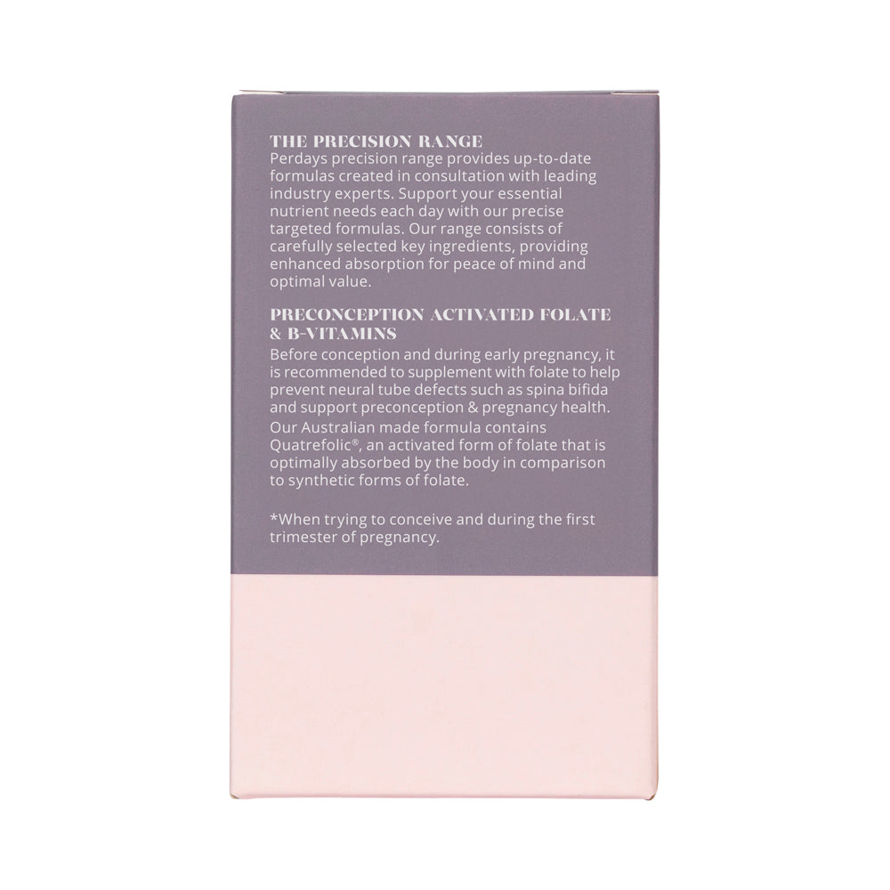 PERDAYS PRECONCEPTION ACTIVATED FOLATE & B-VITAMINS 60T