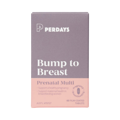 PERDAYS BUMP TO BREAST PRENATAL MULTI 60T