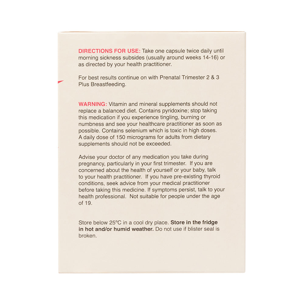 NaturoBest Prenatal Trimester 1 with Ginger 120c