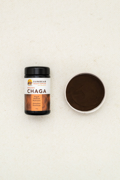 Sunbear Health Premium Organic Chaga Extract (11:1 Ratio) - 100g