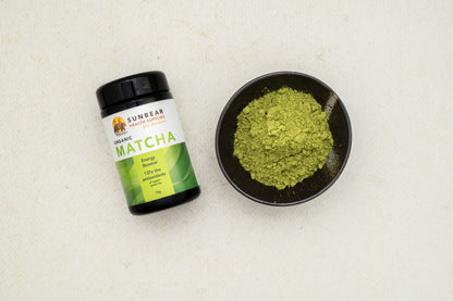 Organic Matcha Ceremonial Powder 70g + 4 Piece Matcha Tea Set