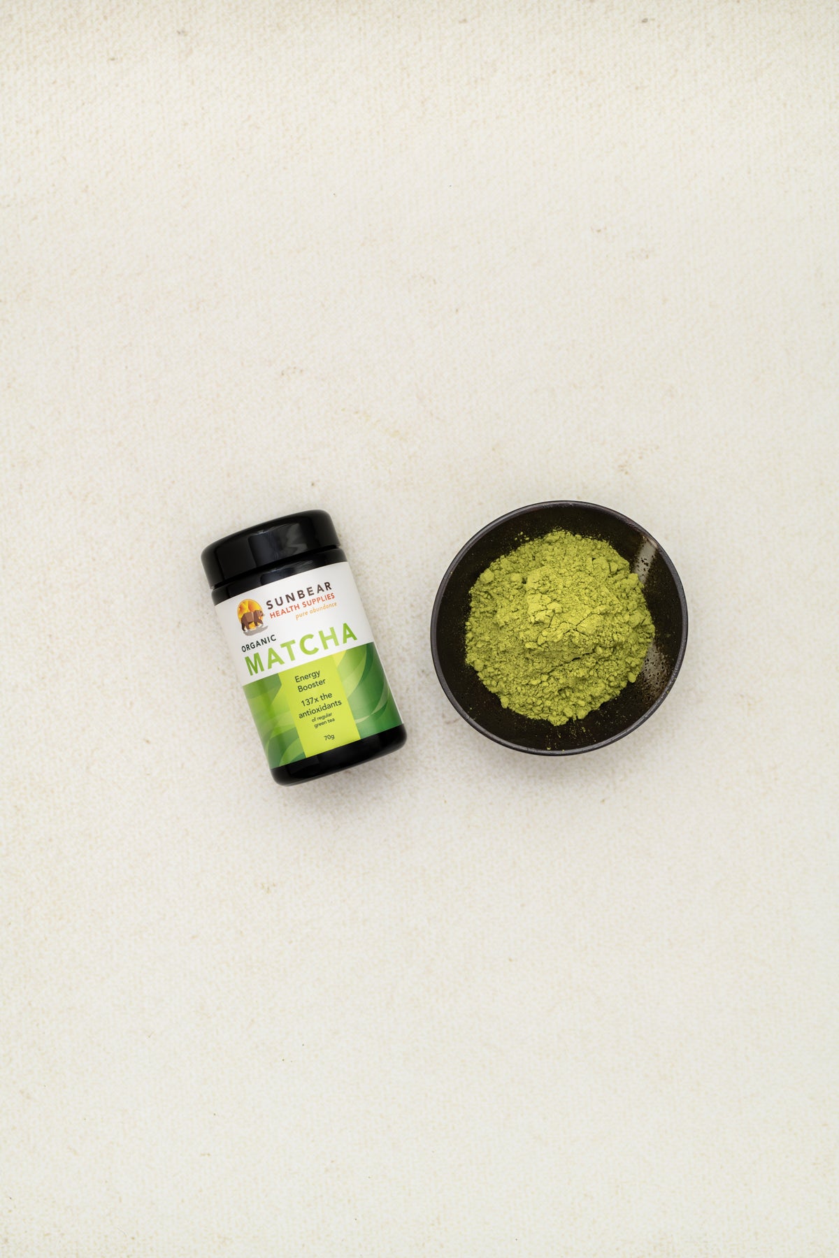 Organic Matcha Ceremonial Powder 70g + 4 Piece Matcha Tea Set