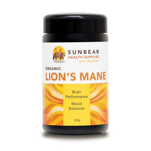 Sunbear Health Premium Organic Lion's Mane Extract (12:1 Ratio) - 100g