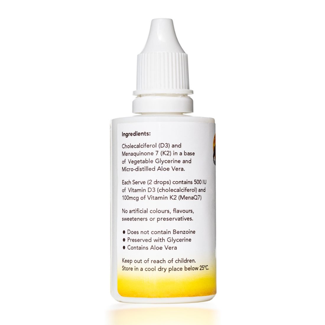 Sunbear Health Supplies - D3 / K2 Vitamin D 1000IU & K2 200mcg (MK7) 50mls