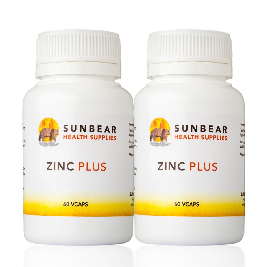 Sunbear Health Supplies Zinc Plus - 60 VCaps x 2