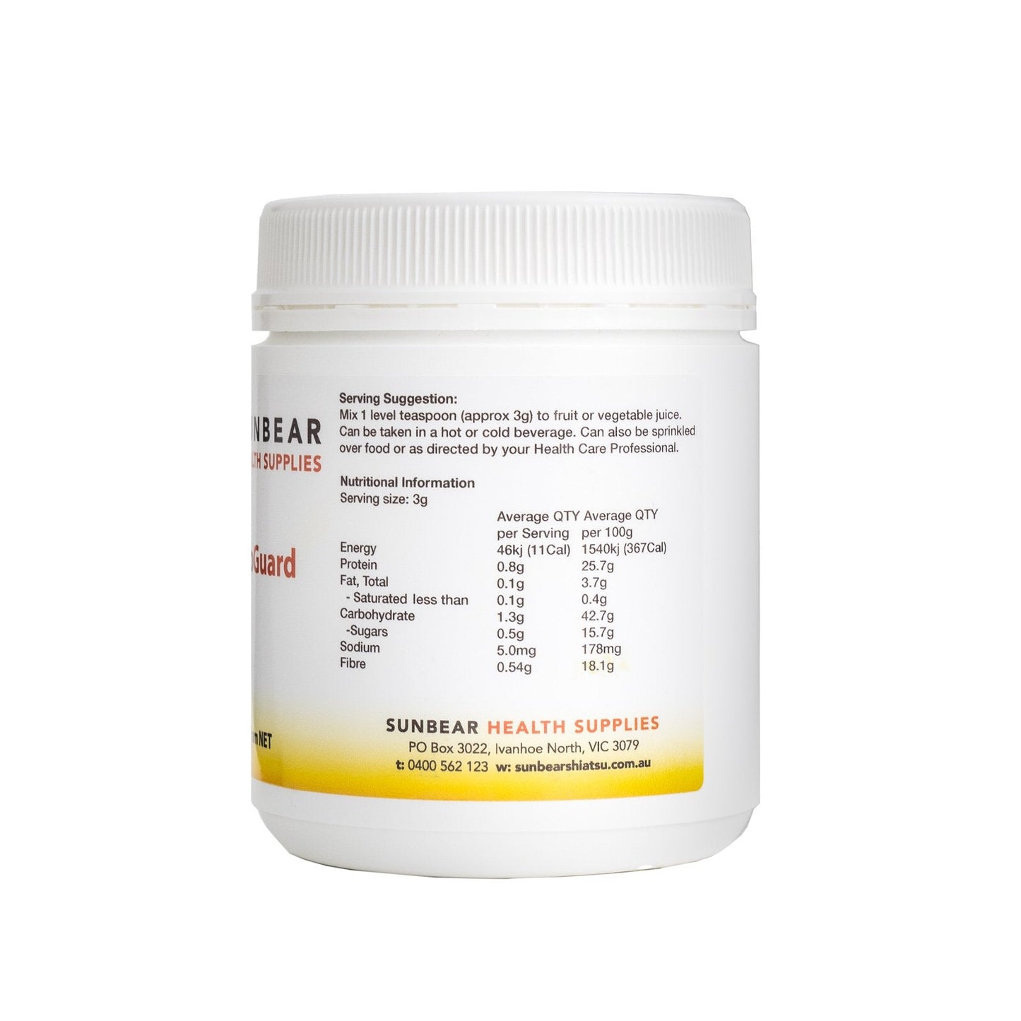 Sunbear Health Supplies - BroccoGuard - 150 Grams