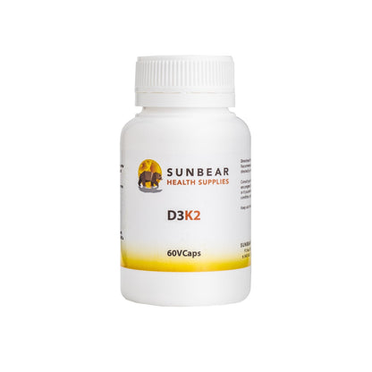 Sunbear Health Supplies - D3K2 & Calcium - 60VCaps
