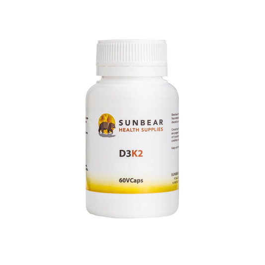 Sunbear Health Supplies - D3K2 & Calcium - 60VCaps