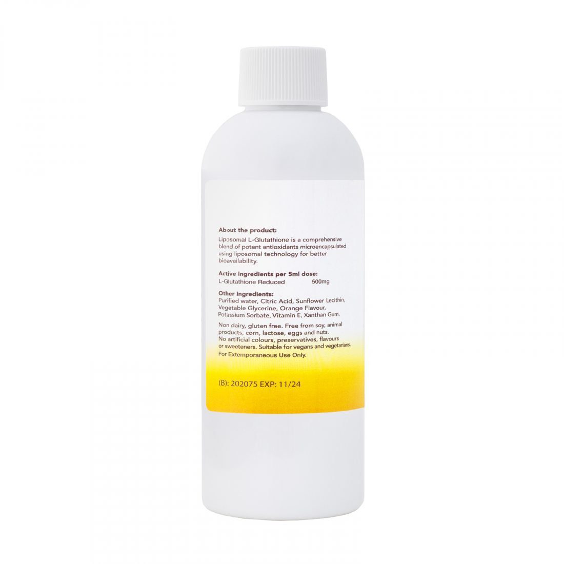 Liposomal Antioxidant - Glutathione - Sunbear Health Supplies - 200ml
