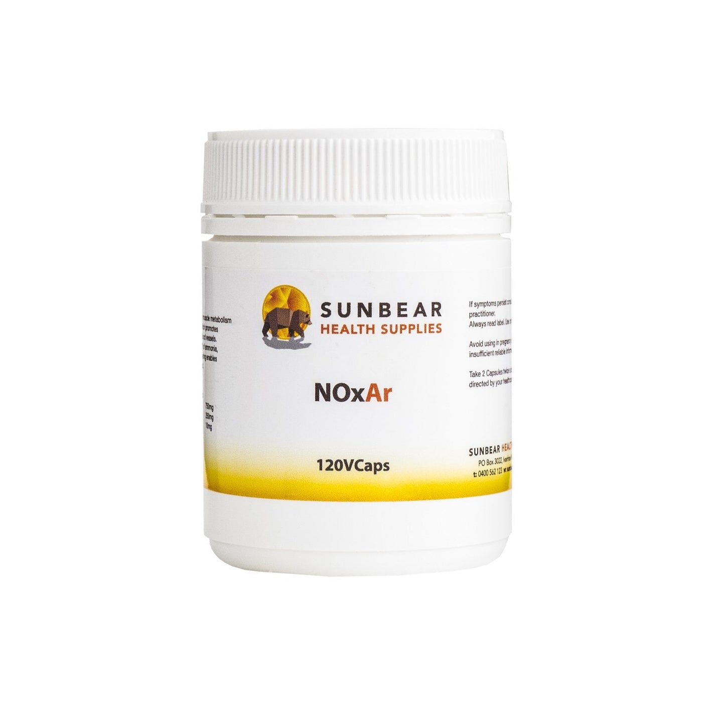 Sunbear Health Supplies - NOxAr - L-Arginine & L-Citrulline Plus - 120caps