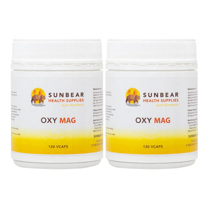 Sunbear Health Supplies - OxyMag Powder x 2 - 120 Capsules