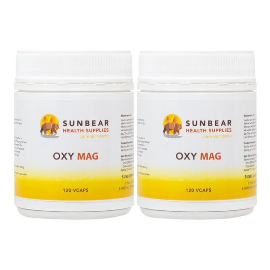 Sunbear Health Supplies - OxyMag Powder x 2 - 120 Capsules