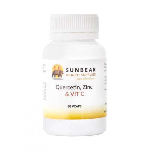 Sunbear Health Supplies - Quercetin, Bromelain, Zinc + Vit C 60caps