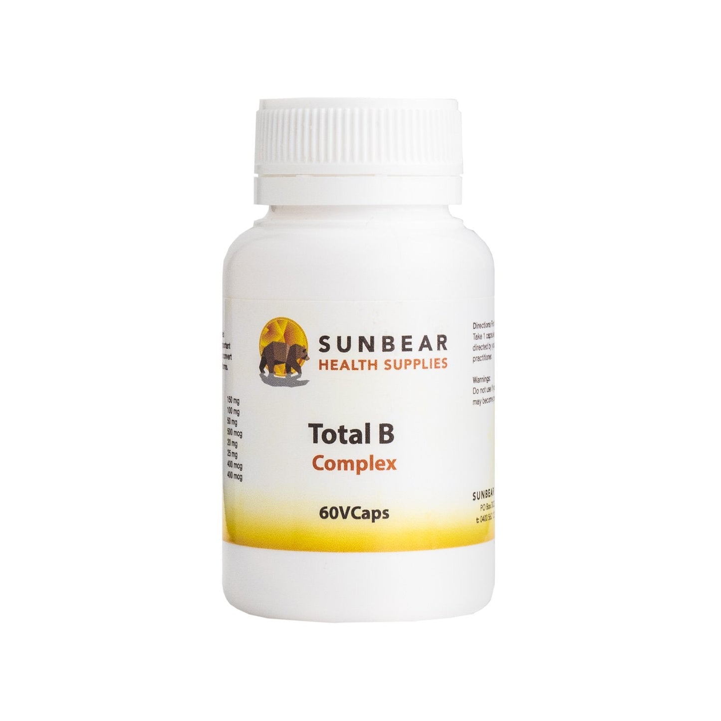 Sunbear Health Supplies - Total B Active Complex - 60VCaps