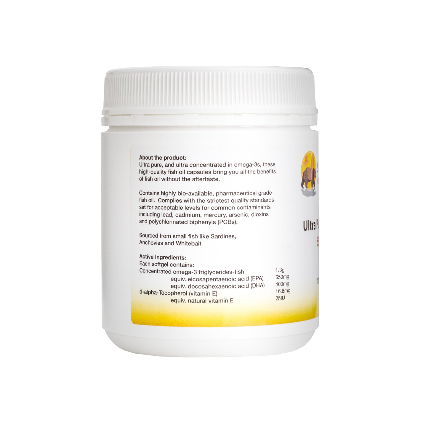 Ultra Pure EPA/DHA 650/400 - Fish Oil - 120 Gels -Sunbear Health Supplies