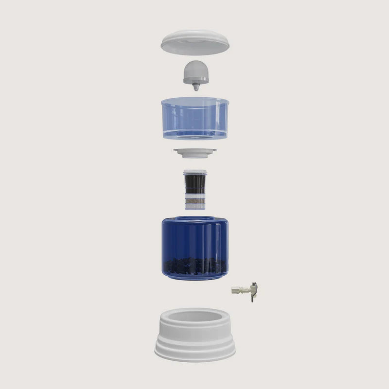Zazen Alkaline Water Filter System - Glass Bottom