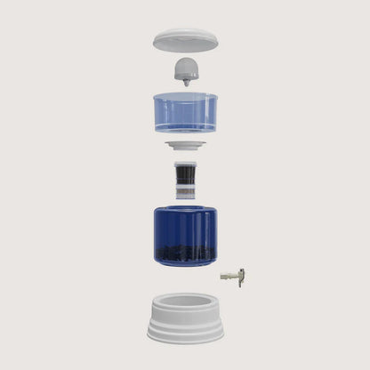 Zazen Alkaline Water Filter System - Glass Bottom